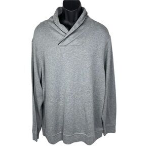 NWT Cremieux Grey Shawl Collar Cotton Sweater XL